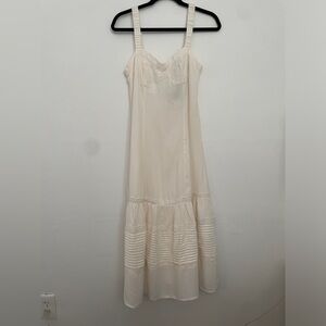 Forever 21 Woven Long Dress Cream Size S